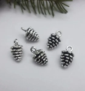 🍂 Konvolut 5 Charms Tannenzapfen versilbert 🍂 - Bild 1 von 1