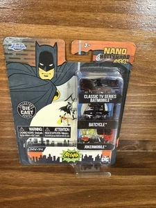 Jada Batman Classic 1966 TV Series 3-Pack Nano Hollywood Rides Die-Cast 31988 - Picture 1 of 4