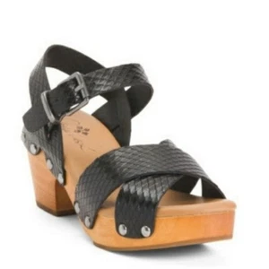 Patricia Nash Gigi Black Dress Clog Sandal Size 8.5 M - Picture 1 of 9