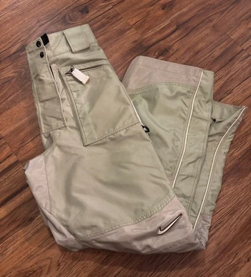 Vintage 2000s Nike ACG Beige Snow Ski Snow Pants Large Y2K Adjustable Rare - Image 1 of 4