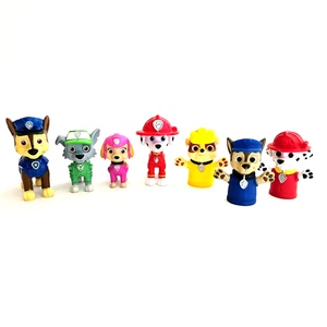 Paw Patrol 7-Pc Lot of Action Figures Bath Toy Finger Puppets & Mini Skye Figure - Picture 1 of 22