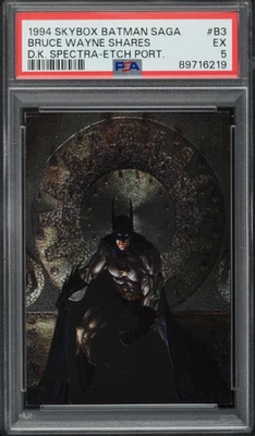 1994 Skybox Batman Saga BRUCE WAYNE Shares D.K. Spectra-Etch #B3 PSA 5 EX - Image 1 of 2