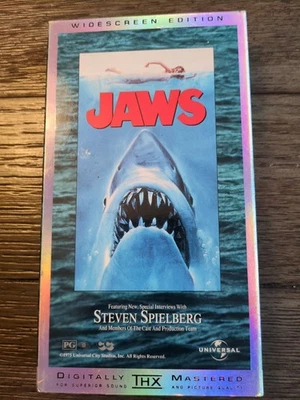 Jaws VHS 1997 WIDESCREEN Edition Horror Thriller Spielberg  - Image 1 of 4