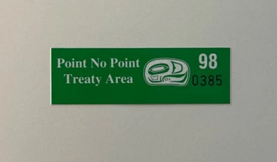 Sello de pesca del área del Tratado de la India del Noroeste 1998 - PNP - Prueba con esquinas cuadradas Foto 1 de 2