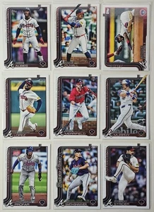 Lotto 9 carte Topps Series 2 Atlanta Braves 2025 con esordienti senza doppioni - Foto 1 di 1