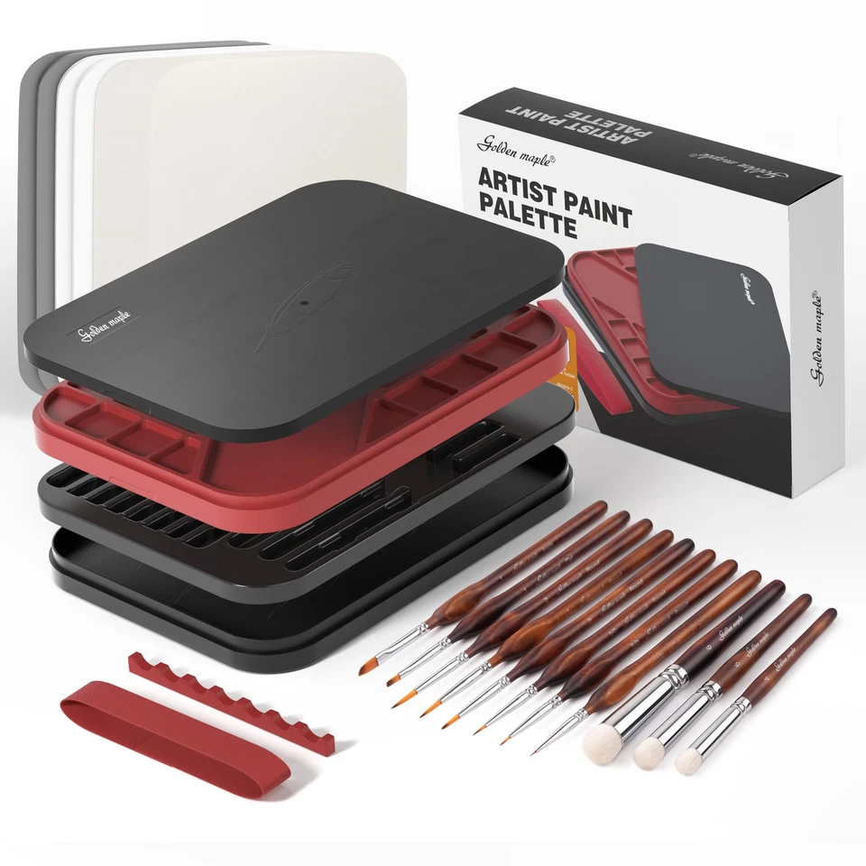 Wet Palette for Miniatures with 11 Brushes, Palette Paper, Sponges - Изображение 1 из 4