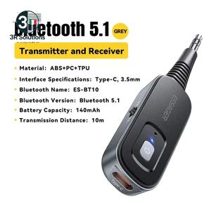 Essager Bluetooth 5.1 Ricevitore Audio Trasmettitore 3.5MM 3.5 AUX Con Microfono - Photo 1/13