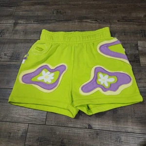 Nike Project Uphoria Atomic Green Floral Sweat Shorts For Women Size S 2246 - Picture 1 of 8