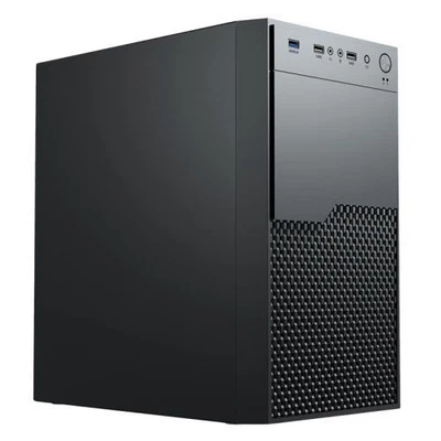 Vida Enterprise Black Office Case, Micro ATX, 12cm Fan, Mesh Front - Image 1 of 4