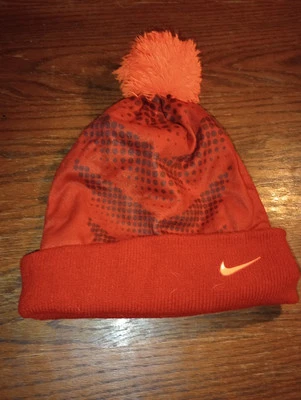 耐克 Youth Tossel 帽子红色橙色 Swoosh — 第 1/3 张图片