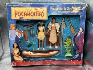 Vintage Disney's Pocahontas & Chief Powhatan Action Figur Set Mattel 66510 NRFB - Bild 1 von 11