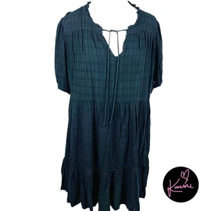 &me Black Knee Length Dress V Neck Tie Front Size 16 - Picture 1 of 7