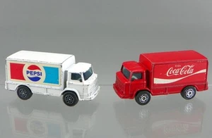Vintage Corgi Juniors Diecast Leyland Terrier Coca-Cola Pepsi Delivery Truck Lot - Picture 1 of 7