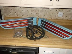 OEM Pair 1970-73 Pontiac Firebird Trans Am Taillights Trim Bezels Wiring Harness - Picture 1 of 15
