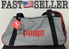 Puma Foundation Duffel Bag with Removable Shoulder Strap, Grey/Red - NWT!