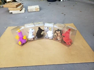 Beanie Babys 6er Set Neu in Kunststoffetuis Beschreibung lesen für Details alle - Bild 1 von 9