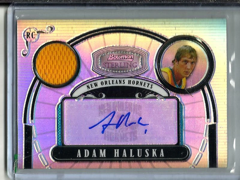 Adam Haluska 07/08 Bowman Sterling Autograph Game Used Jersey #18/19 - Image 1 of 1