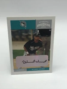 2004 Donruss Team Heroes Autographs Marlins Baseball Card #163 Wilson Valdez - Picture 1 of 2