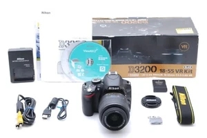 [MINT+++ in Box] Nikon D3200 SLR Digital Camera AF-S 18-55mm VR Lens From JAPAN - Picture 1 of 9
