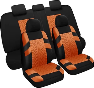 Car Seat Covers Full Set, Front & Split Rear Bench for Car, Universal Cloth SUV, - Picture 1 of 12