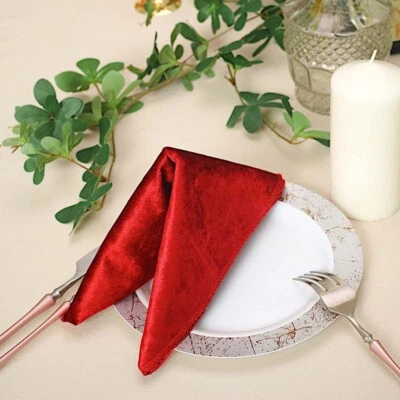 20x20-Inch Premium Velvet Napkins Wedding Party Home Table Top Decorations Sale - Image 1 of 2