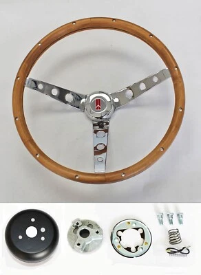 1969-1993 Oldsmobile Cutlass 442 GRANT Walnut Wood Steering Wheel 13 1/2" - Image 1 of 4