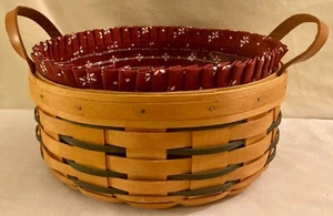 Longaberger runder 10" Stopfkorb mit Einlage & Schutz 2000 TOP - Bild 1 von 6