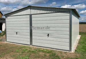 Blechgarage 5x6x2,55m Doppelgarage KFZ Lager Garage | inkl. Aufbau | 29180! - Bild 1 von 5
