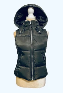 Cecico Sleeveless Coat Vest Jacket Warm Gray Size S New NWT Hoodie - Picture 1 of 6