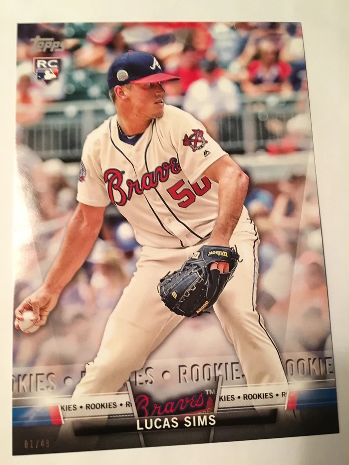 2018 Topps Salute 5x7 Jumbo Lucas Sims Braves RC TS89 03/49 - Image 1 of 1