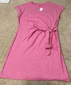New Tags GAP S Tie Knot T Shirt Dress Indie Pink Womens Sleeveless Midi small - Picture 1 of 9