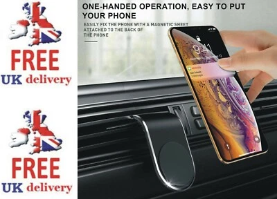 In Car Magnetic Phone Holder Fits Mount Air Vent Bracket For iPhone Android Sat - Image 1 of 4