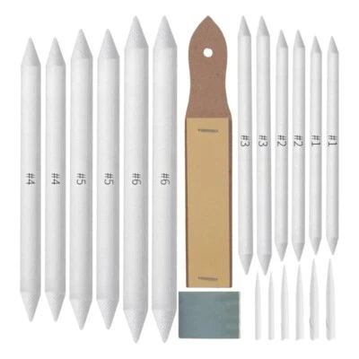 Papel de lija de doble extremo para mezclar tocones tortilliones, licuadoras de arte herramienta de dibujo Foto 1 de 4