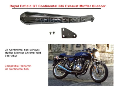 Adapté Pour AEW Sauvage Sanglier Royal Enfield Gt 535 Continental Échappement - Photo 1/4