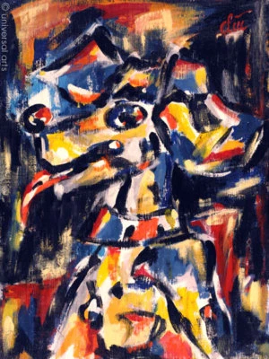 JACQUELINE DITT - Der Bunte Hund A2 gross DRUCK Bild Hunde Kunst art - Bild 1 von 3