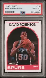 1989 Hoops David Robinson #310 Rookie Card RC PSA 8 - Bild 1 von 2