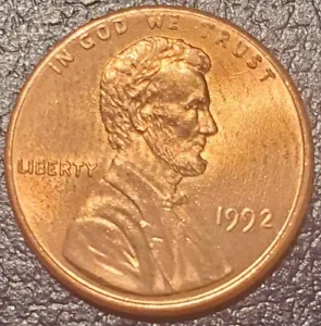 1992 Lincoln Cent With Doubling On Both Sides - Picture 1 of 9