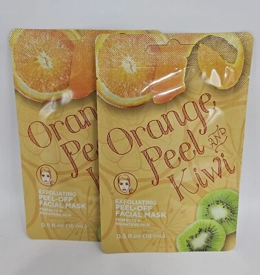 2 MASCARILLAS FACIALES EXFOLIANTES EXFOLIANTES DE PIEL DE NARANJA Y KIWI PERFECCIONA E ILUMINA LA PIEL Foto 1 de 2