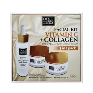 Dead Sea Collection Collagen Vitamin C Anti-aging 3in1 Facial Kit - Picture 1 of 6