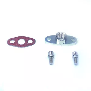 T3 T4 T3T4 T04E T4 T66 T72 T76 GT35 GT45 OIL DRAIN FLANGE 1/2 NPT ADAPTOR TURBO - Foto 1 di 2