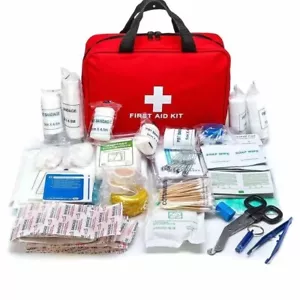 184 PEZZI KIT PRONTO SOCCORSO BORSA EMERGENZA MEDICA VIAGGIO CASA AUTO LUOGO DI LAVORO FORNITURE - Foto 1 di 3