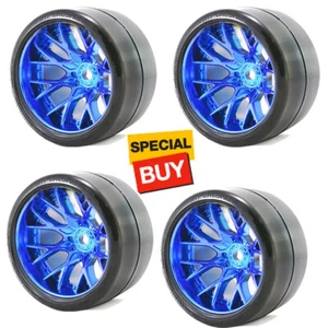 Sweep Racing SRC Monster Truck VHT Crusher Belted Tires w/ WHD Blue Wheels (4) - Picture 1 of 1