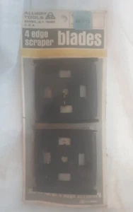 PACK DE 2 CUCHILLAS RASCADORAS CUADRADAS GRANDES DE 2,5" ALLWAY TOOLS VINTAGE EE. UU. NUEVAS NOS 4 BORDES - Imagen 1 de 12