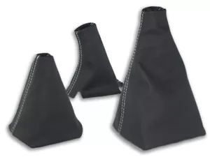 LAND ROVER DISCOVERY I II FUNDA PALANCA CAMBIO FRENO REDUCTORA COSTURAS BLANCO - Imagen 1 de 3