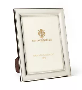10x8”in Hallmarked Solid 925 Sterling Silver Photo Frame 7305/20x25 wood back UK - Picture 1 of 9