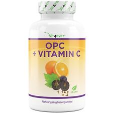 OPC + Vitamin C = 180 Kapseln mit 450 mg reinem OPC  - Traubenkernextrakt Vegan