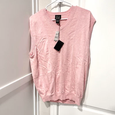 Jos A Bank Suéter Chaleco Para Hombres Grande Rosa Cuello en V 100% Algodón Pima Vestido Informal Nuevo con Etiquetas Foto 1 de 4