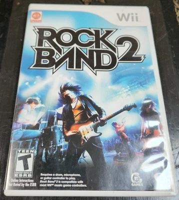 Rock Band 2 (Nintendo Wii, 2008): Cleaned & Complete with Manual MINT JO20 - Image 1 of 4
