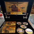 Donald Trump 2024 Gold-Plated Commemorative Coin, Banknote, Playing Cards Set