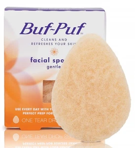 Facial Sponge 1 Count Gentle Exfoliating Buf-Puf Reusable for Makeup Removal - Picture 1 of 6